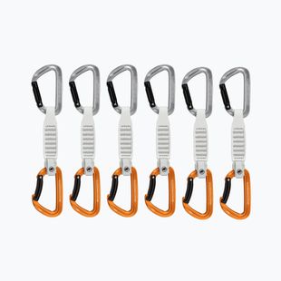 Mászó expresszek Mammut Sender Keylock 12 cm Quickdraws 6 pcs. straight gate/bent gate key lock, light grey/gold