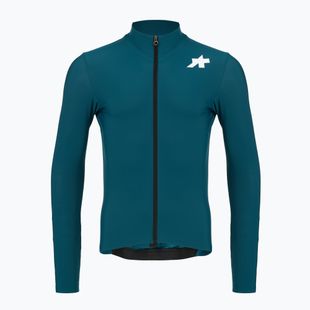 Férfi kerékpáros hosszú ujjú póló ASSOS Mille GT Spring Fall Jersey S11 deep petrol