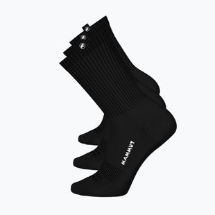 Zokni Mammut Everyday Crew 3 pairs black/black/black