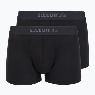 Férfi termikus boxeralsók super.natural Tundra 175 2 pár jet black/jet black