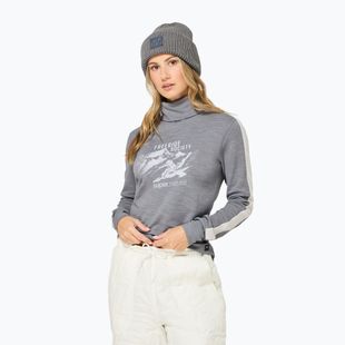 Női pulóver Super.Natural Freeride Roll Neck cashmere grey melange / f. white / f. white