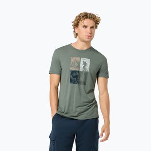 Férfi póló Super.Natural Go Hiking Tee eucalyptus/various