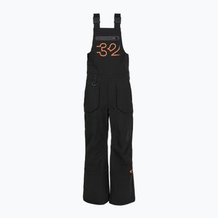 Gyerek kantáros snowboard nadrág ThirtyTwo Basement Bib black/orange