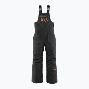 Gyerek kantáros snowboard nadrág ThirtyTwo Basement Bib black/orange