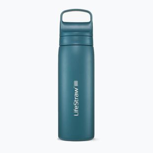 LifeStraw Go 2.0 Acél utazópalack szűrővel 500 ml lagúna teal színű