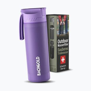 Palack szűrővel Bachgold Selfpress Waterfilter 500 ml lila