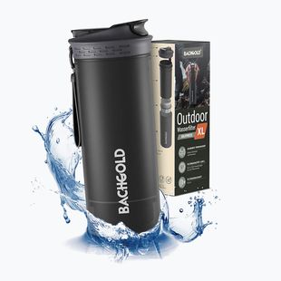 Palack szűrővel Bachgold Selfpress Waterfilter XL 800 ml fekete