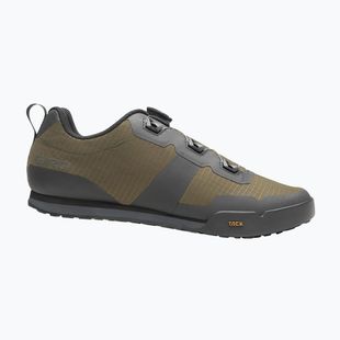 Férfi kerékpáros platform cipő Giro Tracker Boa dark shadow/trail green