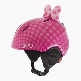 Gyerek sísisak Giro Launch Plus pink bow polka dots