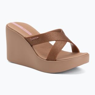Női papucsok Ipanema High Fashion II Slide brown/glitter/pink