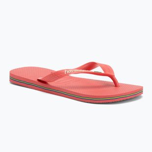 Havaianas Brasil Logo trópusi korallszínű szandálok