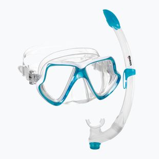 Snorkeling készlet Mares Wahoo aqua/white/clear