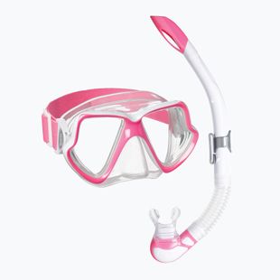 Snorkeling készlet Mares Combo Wahoo Neon pink/white/clear