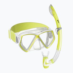 Gyerek snorkeling készlet Mares Combo Pirate Neon yellow/white/clear 411788SF