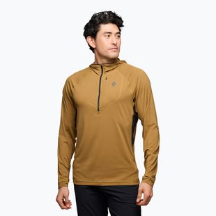 Férfi trekking pulóver Black Diamond Alpenglow Pro Hoody flax