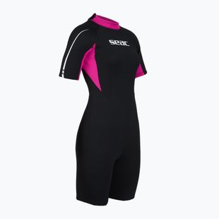 Női úszóruha SEAC Shorts Relax 2.2 mm black/pink