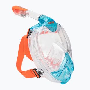 Egész arcos snorkeling maszk SEAC Libera blue clear/orange