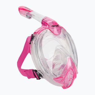 Egész arcos snorkeling maszk SEAC Libera transparent/pink