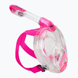 Gyerek egész arcos snorkeling maszk SEAC Magica black silicone/pink