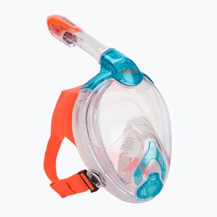 Gyerek egész arcos snorkeling maszk SEAC Libera acquamarine/orange