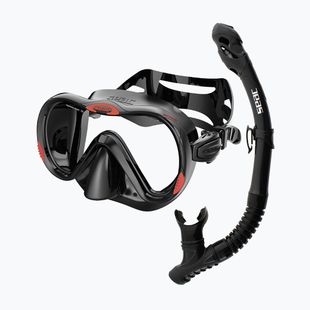 Snorkeling készlet SEAC Bis Boss + Reverse Dry black