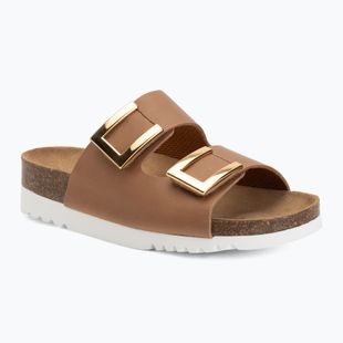 Női papucs Scholl Montery 2 Straps Ad Med cognac