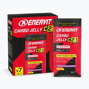 Szénhidrát zselé készlet  Enervit Gel C2: 1 Cabo Jelly 7 pcs x 50 g tropical fruits