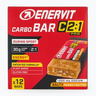 Energia szeletek készlet Enervit C2:1 Carbo Pro 12 pcs x 45 g salty peanut butter