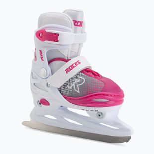 Gyerek korcsolya Roces Jokey Ice X white/pink