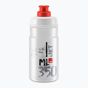 Elite Jet kerékpáros palack 350 ml átlátszó/piros logó
