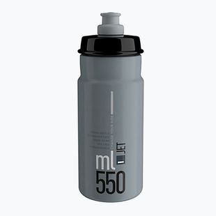 Elite Jet 550 ml-es kerékpáros palack szürke/fekete logóval