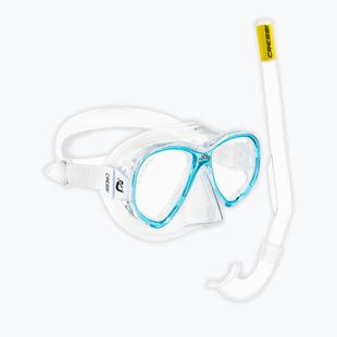 Gyermek snorkel szett Cressi Perla Jr + Minigringo clear/aquamarine