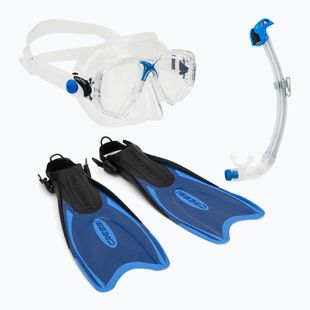 Sznorkelező készlet Cressi Palau Marea Dry Bag Set blue/azure