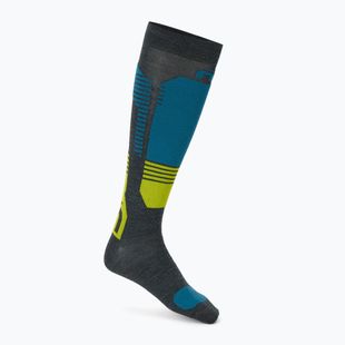 Sízokni Mico Light Weight Superthermo Natural Merino Ski teal melange