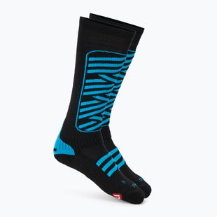 Sí zokni Mico Heavy Weight Superthermo Primaloft Merino Ski black turquoise