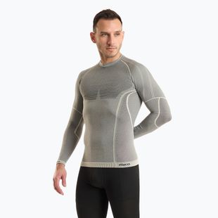 Férfi termoaktív felső Mico Odor Zero Round Neck grigio