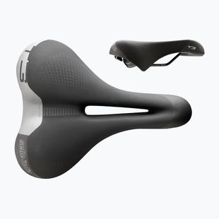 Kerékpár nyereg Selle Italia Sportouring T 3 Flow, Fec Alloy Rail, Soft-Tek, Light Gel fekete
