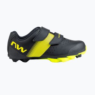Gyerek MTB kerékpáros cipő Northwave Hammer Junior black/yellow fluo
