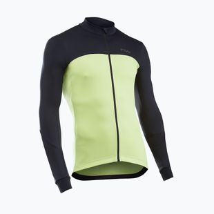 Férfi Northwave Force 2 Jersey FZ hűvös matcha/fekete kerékpáros melegítő felső