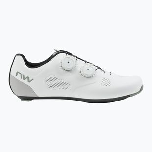 Férfi országúti kerékpáros cipő Northwave Revolution white/light grey