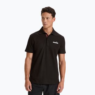 Férfi tenisz póló Diadora Statement Polo SS 80013 fekete DD-102.176856