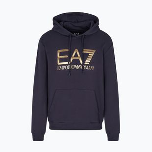 Férfi EA7 Emporio Armani Train Logo Series Big Logo Hoodie armani kék