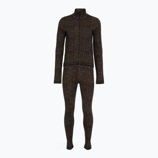 Női termoaktív fehérnemű szett EA7 Emporio Armani Ski Jacquard Knitted fancy brown animal print