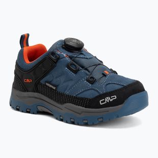 Gyermek túracipők CMP Kiruna Low FitGo Waterproof bluestone/arancio