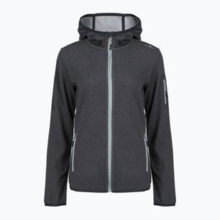 Női trekking pulóver CMP 34H6376 Fix Hood black/cement