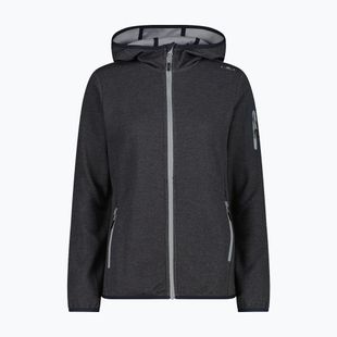 Női trekking pulóver CMP 34H6376 Fix Hood black/cement