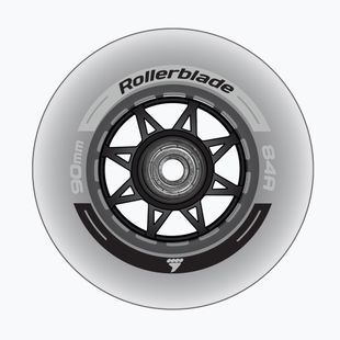 Csapágyas görkorcsolya kerék Rollerblade Wheels XT 90 mm/84A + SG9 8 db clear