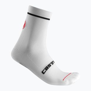Férfi kerékpáros zokni Castelli Entrata 13 white