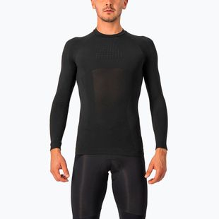 Férfi Castelli Core Seamless Base Layer kerékpározás hosszú ujjú fekete