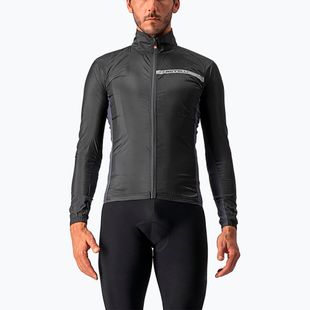 Férfi kerékpáros dzseki Castelli Squadra Stretch light black/dark gray